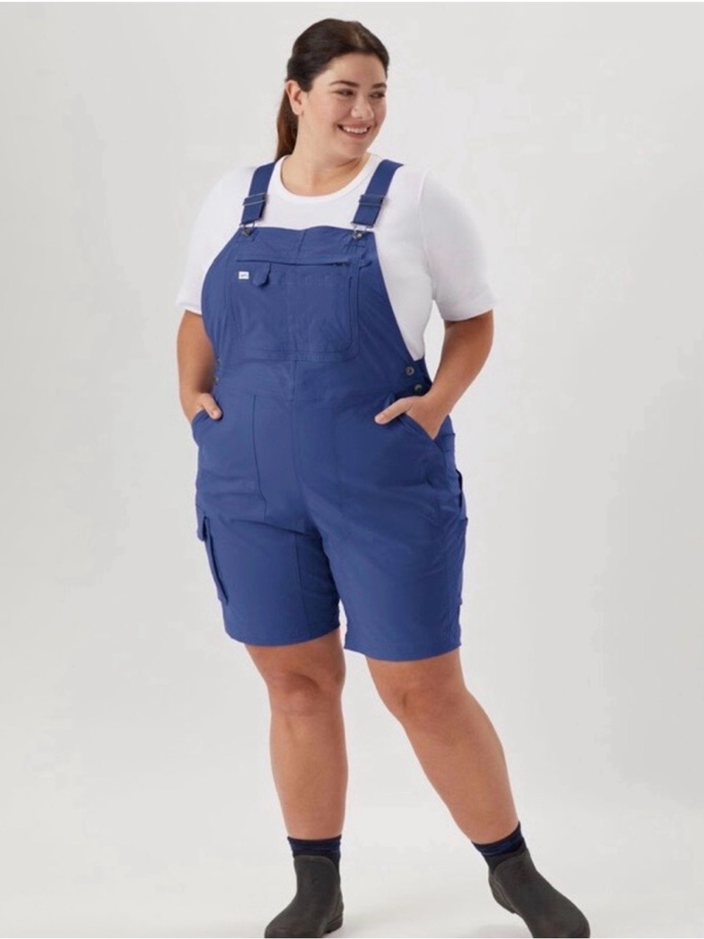 Duluth Trading Co Blue Short Women's Denim Overalls